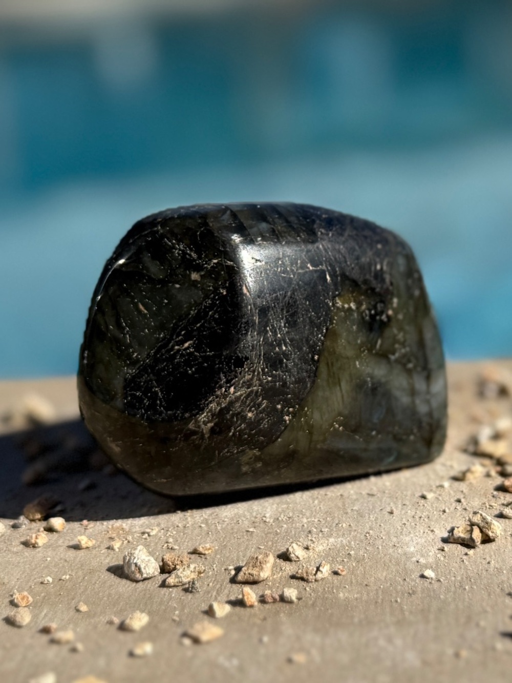Madagascar Labradorite Polished Free Form Self Standing Crystal - Picture 4 of 5